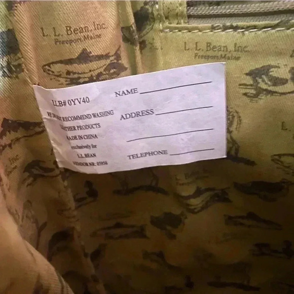 Vintage L. L. Bean Leather Cinched Snap Backpack - Picture 13 of 13